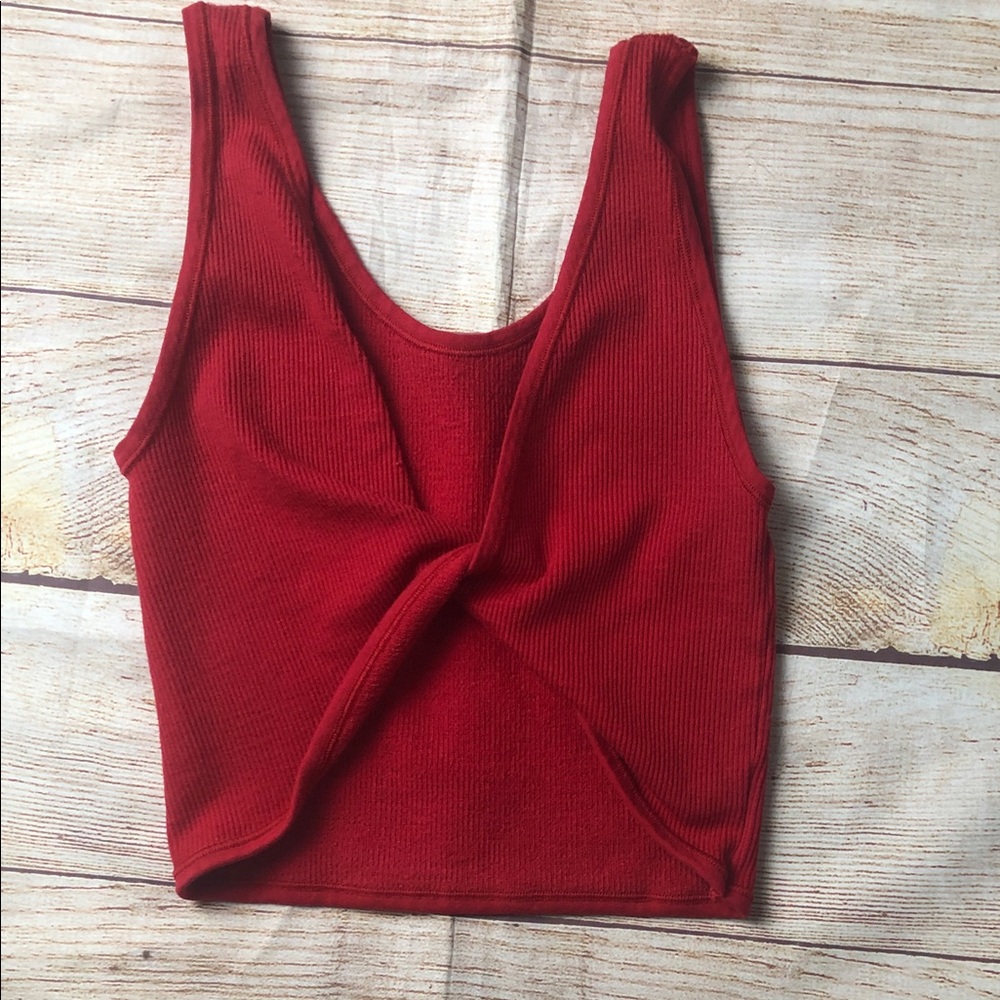 Urban Outfitters Red Ribbed Tank Top - Picture 3 of 3